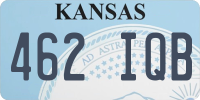 KS license plate 462IQB