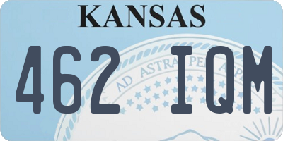 KS license plate 462IQM