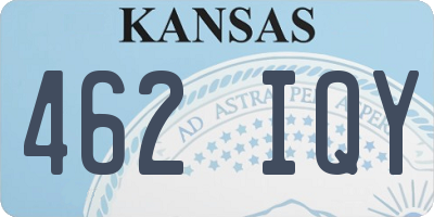 KS license plate 462IQY