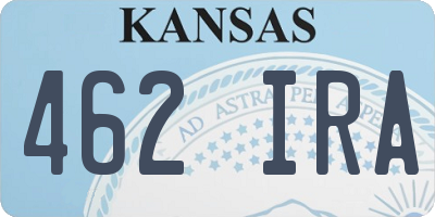 KS license plate 462IRA