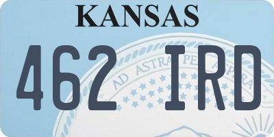 KS license plate 462IRD