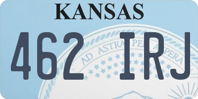KS license plate 462IRJ