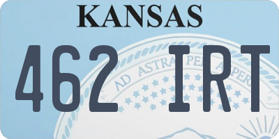KS license plate 462IRT