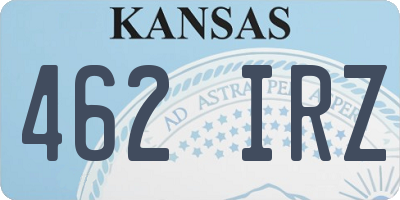 KS license plate 462IRZ