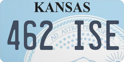 KS license plate 462ISE
