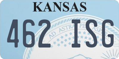 KS license plate 462ISG
