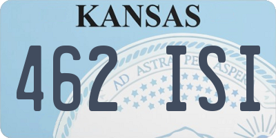 KS license plate 462ISI