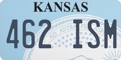 KS license plate 462ISM