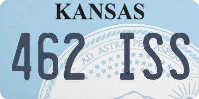 KS license plate 462ISS