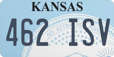 KS license plate 462ISV