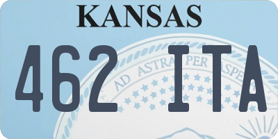 KS license plate 462ITA