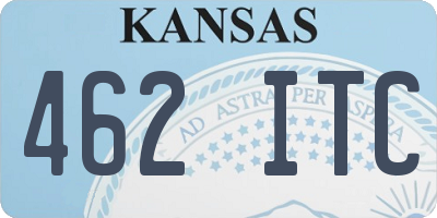 KS license plate 462ITC
