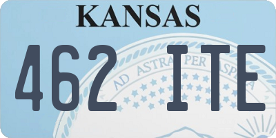 KS license plate 462ITE