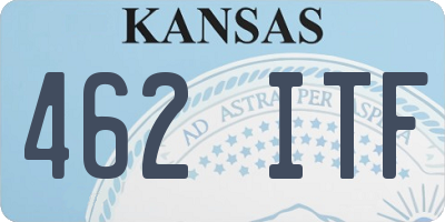 KS license plate 462ITF