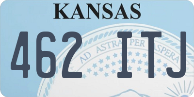 KS license plate 462ITJ