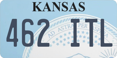 KS license plate 462ITL