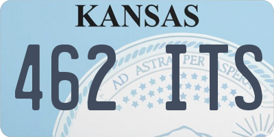 KS license plate 462ITS