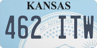 KS license plate 462ITW