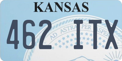 KS license plate 462ITX