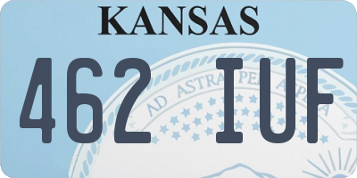 KS license plate 462IUF