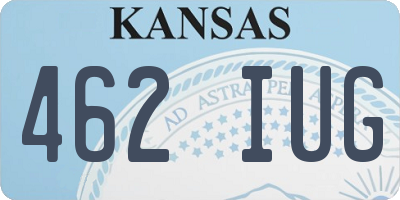 KS license plate 462IUG