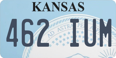 KS license plate 462IUM