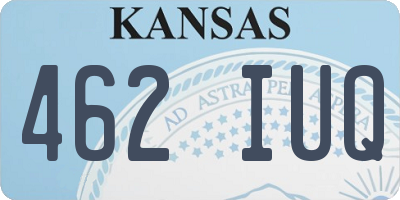 KS license plate 462IUQ