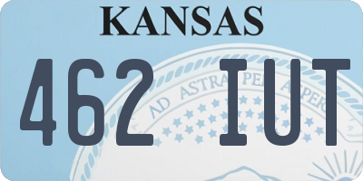 KS license plate 462IUT