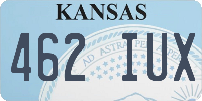 KS license plate 462IUX