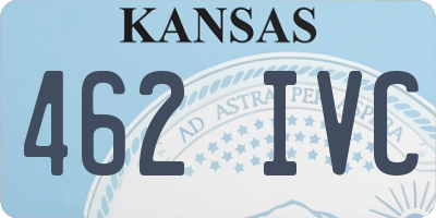 KS license plate 462IVC