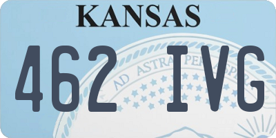 KS license plate 462IVG