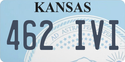 KS license plate 462IVI