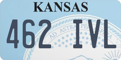KS license plate 462IVL