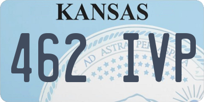 KS license plate 462IVP