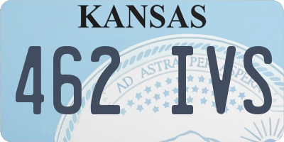 KS license plate 462IVS