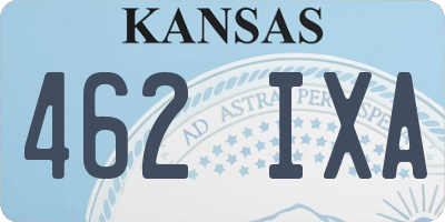 KS license plate 462IXA