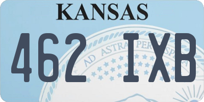 KS license plate 462IXB