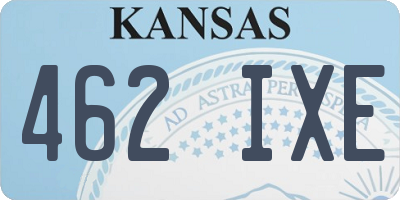 KS license plate 462IXE