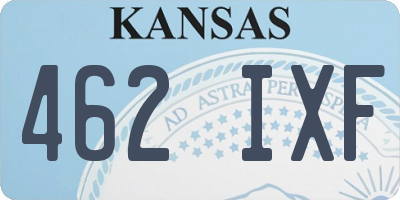 KS license plate 462IXF