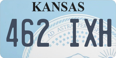 KS license plate 462IXH