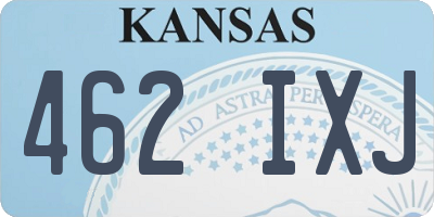 KS license plate 462IXJ