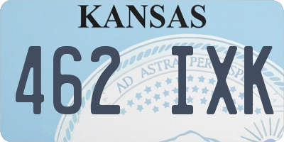 KS license plate 462IXK