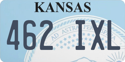 KS license plate 462IXL