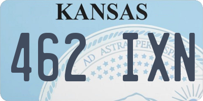 KS license plate 462IXN
