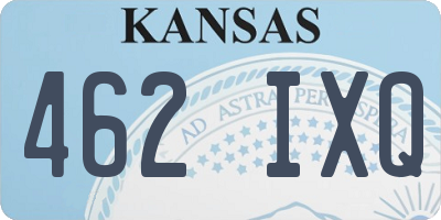 KS license plate 462IXQ
