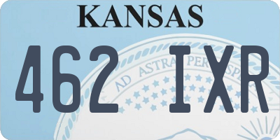 KS license plate 462IXR