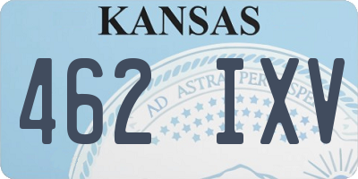 KS license plate 462IXV