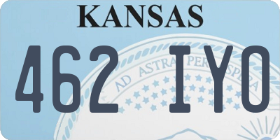 KS license plate 462IYO