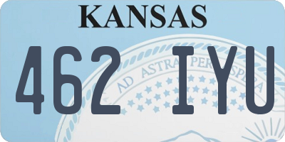 KS license plate 462IYU