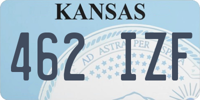 KS license plate 462IZF